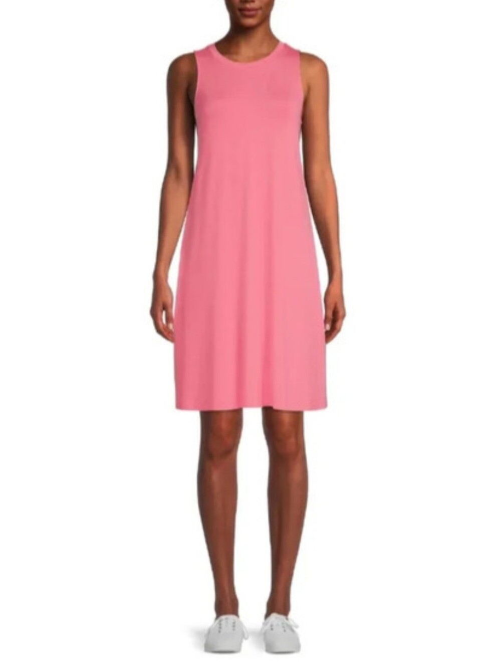 Time and Tru Women's Size XL (16-18) Sleeveless Knit Dress w/ Pockets Pink/Salmo